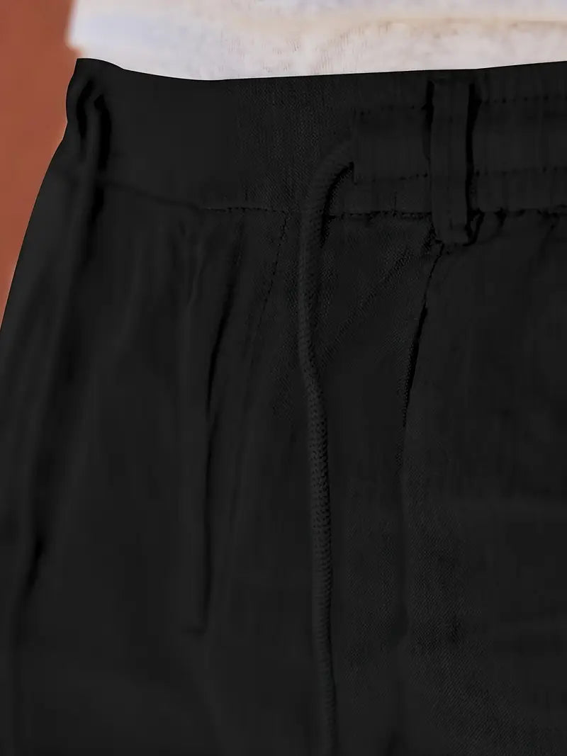 NICHOLS | WIDE LINEN TROUSERS WITH CORD