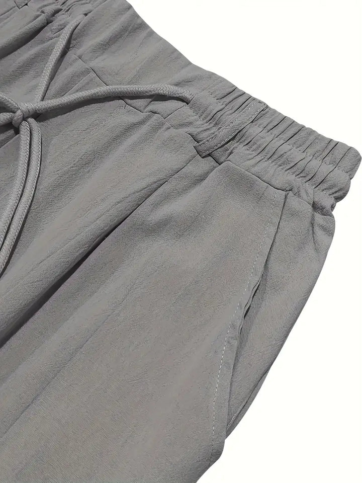 NICHOLS | WIDE LINEN TROUSERS WITH CORD