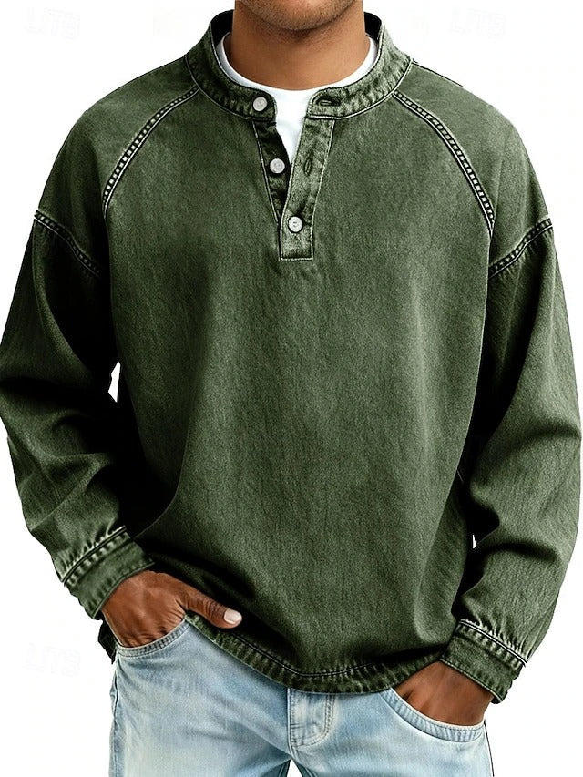Kaelen Classic Henley Shirt