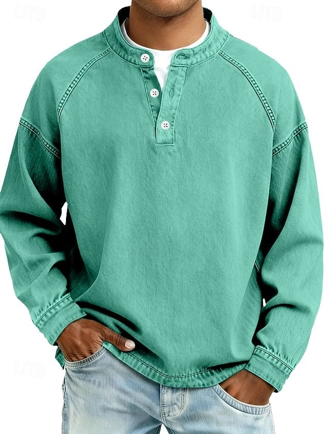 Kaelen Classic Henley Shirt